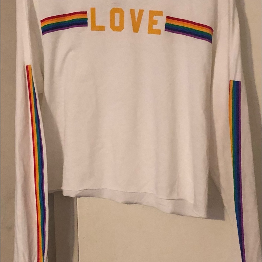 Long sleeve, white cotton crop top